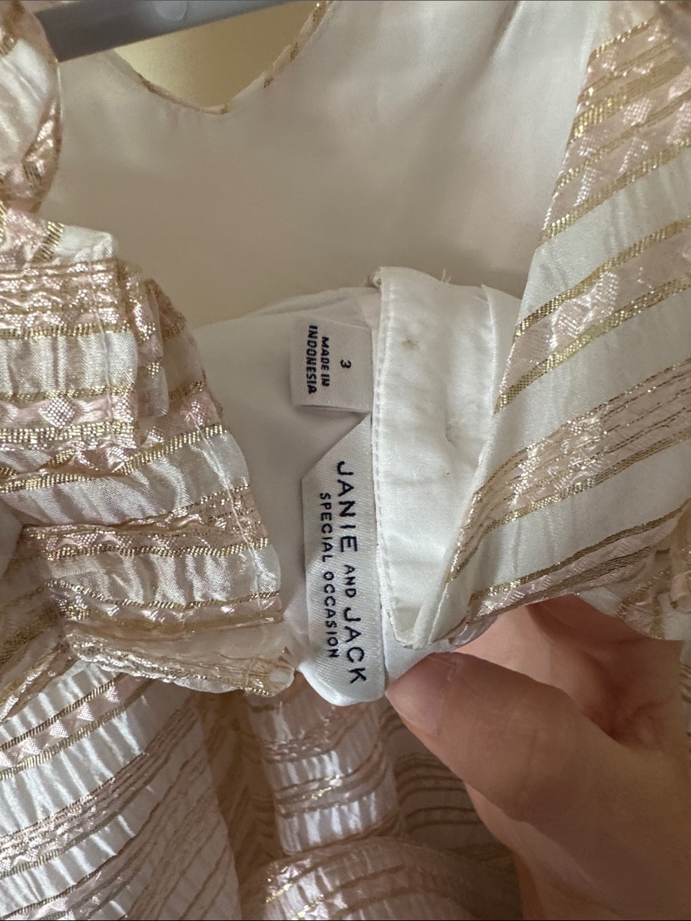 Janie and Jack Stripe Shimmer Special Occasion Dress - Picture 5 of 5